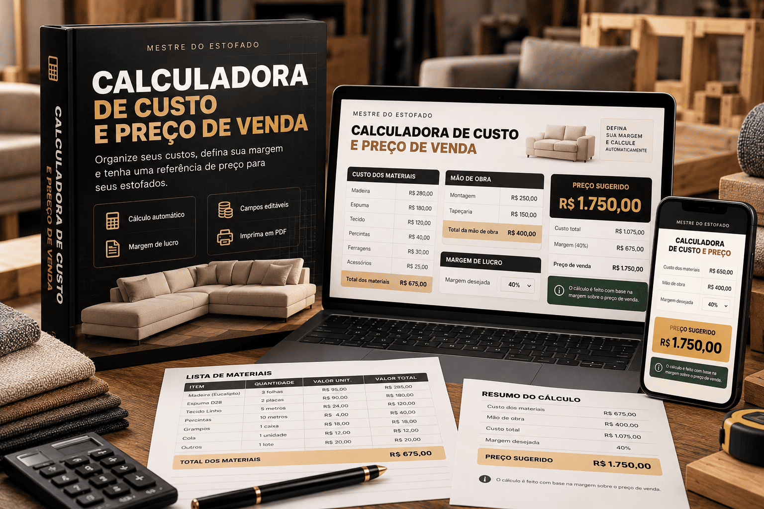 Calculadora de Custo e Preço de Venda